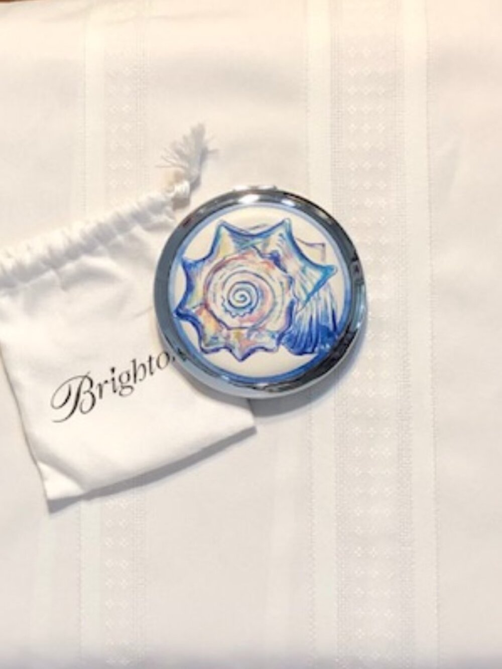 Brighton Calypso Seashell Leather Travel Mirror